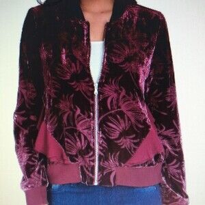 Kate & Mallory Velvet Bomber Jacket - NWOT Med.